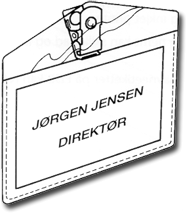 Kongresm�rket er fremstillet af 2 lag klar plastic, varmelukket p� 3 sider.