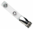 013112105-5000 CLEAR STRAP METAL SUSPENDER CLIP WITH VINYL STRAP AND METAL SNAP