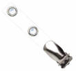 013112105-5008 WHITE STRAP METAL SUSPENDER CLIP WITH VINYL STRAP AND METAL SNAP