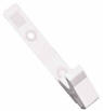 013112115-2008 WHITE ALL-PLASTIC DELRIN CLIP WITH MOLDED STRAP (NON-MAGNETIC)