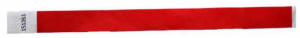013112140-2500 RED 19MM TYVEC WRIST BAND WITH SELF-ADHESIVE CLOSURE
