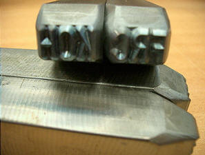 H�ndslagstempel, benyttes til m�rkning i metaller