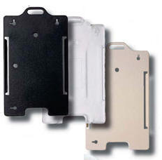 Quickback og kortholdere med tryk efter opgave og tilbud.