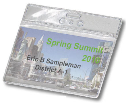 42-3101 Soft badge i standardformatet 110 x 90 mm.