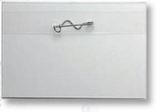 41-3003 Conferenceskilt med sikkerhedsn�l 70 x 35, 80 x 50, 90 x 60, 100 x 60, 100 x 75 mm..