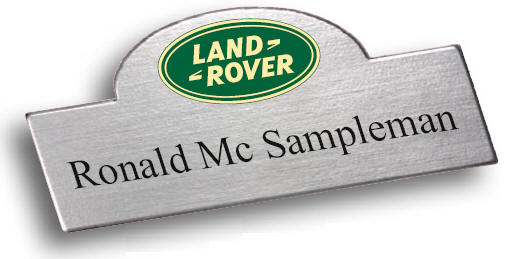 Flat navneskilt i ABS-plast 31-2709-04-20 68x30 Silver foil on black badge - Engraved lines in black