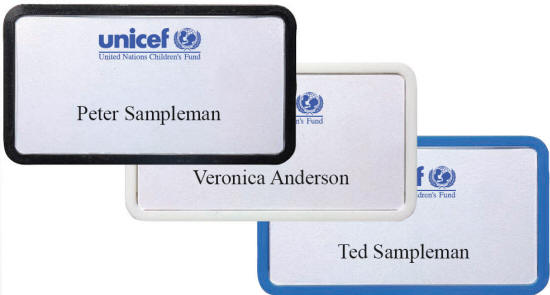 Konferenceskilte 31-5410 81 x 44 mm.. Black, White and Blue