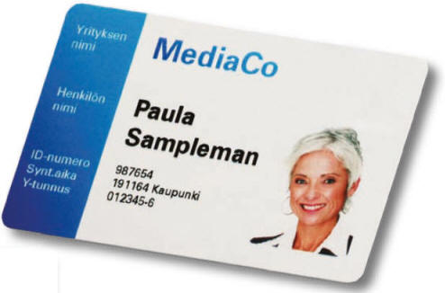 Vi kan levere Deres besøgskort, ID-kort eller medlemskort, som De ønsker det.