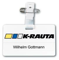 31-4903 Write Navneskilte med logo og med plads til egen tekstning.