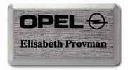 31-6501 Eksklusive navneskilte med trykt logo og individuelle navne produceret i elegant design. Skiltene findes i mat eller blank aluminium i farverne gold eller silver og leveres i beskyttelsesetui. V�lg mellem vore forskellige f�stemuligheder.