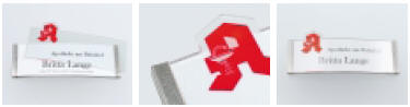 Badgepoint - Name tag systems - We make your name visible fra Dansk Erhvervsbekl�dning. - som Standardprodukter, Individuelle produkter, og som Branchel�sninger: Navneskilte, Reversskilte, Bordskilte, Kampagneskilte, Badge, med tryk og gravering, efter opgaven.