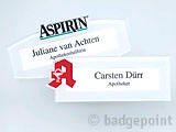 Badgepoint - Name tag systems - We make your name visible fra Dansk Erhvervsbekl�dning. - som Standardprodukter, Individuelle produkter, og som Branchel�sninger: Navneskilte, Reversskilte, Bordskilte, Kampagneskilte, Badge, med tryk og gravering, efter opgaven.