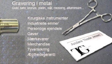 Lasergravering i Metal - Glas - Keramik - Plast - L�der - Tr� - Sten - Stort set alle materialer. Lasersk�ring i: Tr� - Plast - Gummi - Pap - karton - L�der.