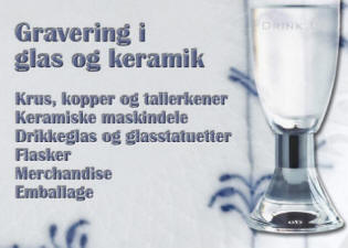 Lasergravering i Metal - Glas - Keramik - Plast - L�der - Tr� - Sten - Stort set alle materialer. Lasersk�ring i: Tr� - Plast - Gummi - Pap - karton - L�der.