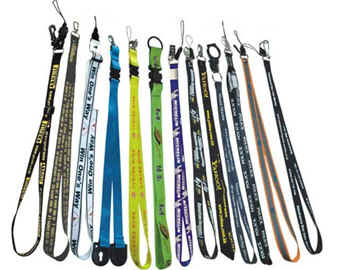 LOGOB�ND - N�GLEB�ND - LANYARDS kan leveres i mange forskellige modeller.