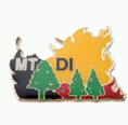 Iron soft enamel pins