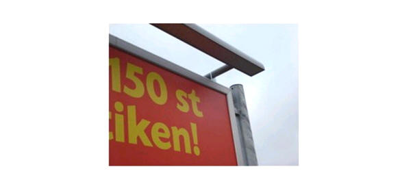 BigLight er et armatur designet til skiltning, indgangspartier og facader.