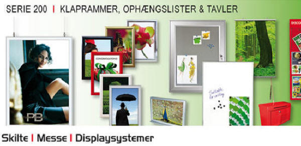 Skilte - messe og displaysystemer - Serie 200 - fra lager