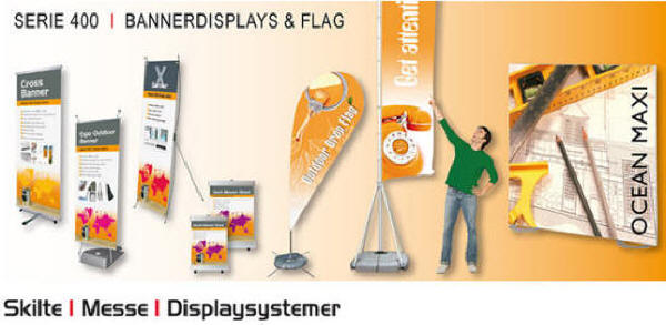 Skilte - messe og displaysystemer - Serie 400 - fra lager