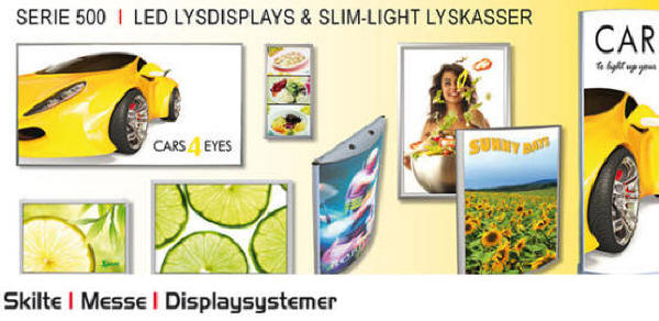 Skilte - messe og displaysystemer - Serie 500 - fra lager