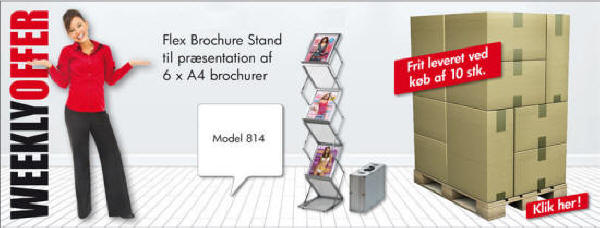228 Flex Brochure Stand til 6 x A4 brochurer