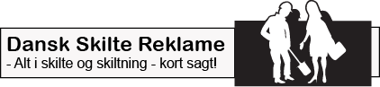 Dansk Skilte Reklame er som grossist, agent, forhandler og producent, i stand til at servicere Dem med det meste. Fra projektstart og til det f�rdige arbejde om �nsket. Vi st�r ogs� til r�dighed om det blot er en enkelt opgave, hvis opgave kan defineres klart. Alt kan leveres i standard, eller efter opgave, med tryk, pr�g, gravering, �tsning eller broderi - i sm� eller st�rre enheder. Vi og vore underleverand�rer er med de enkelte specialer gearet til at d�kke sm� som store behov - individuelt.