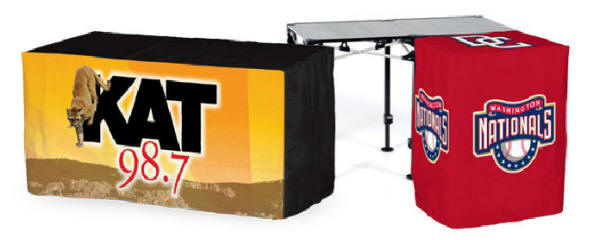 E-Z UP Instant Table ™ Covers med Deres budskab