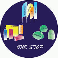 Vi kan levere alle former for flag og bannere, såvel beachflag, RollUp, som tilbehør