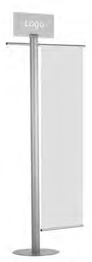Spica Display Stand with topsign and banner SS-97101