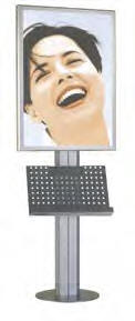VEGA DISPLAY STAND A1 slimline lightbox brochure shelf 2xA4 SS-97106