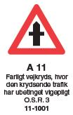 Vejskilt A11