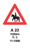 Vejskilt A23
