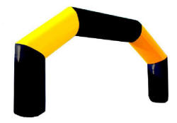 Oppustlige portaler i alle udformninger - i de farver De nsker - med budskab