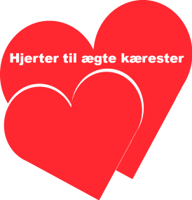 Selvklæbende hjerter med tekst - DIREKTE FRA OS TIL DEM, PÅ FÅ DAGE!
