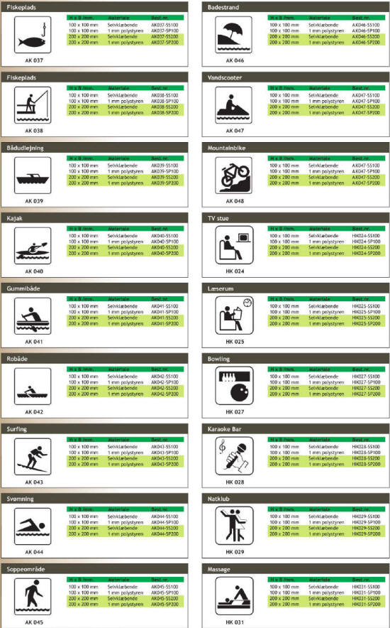 Aktiviteter - Piktogrammer til enhver anvisning og lejlighed