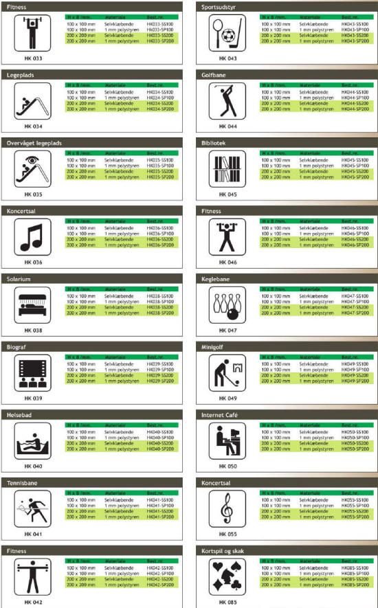 Aktiviteter - Piktogrammer til enhver anvisning og lejlighed
