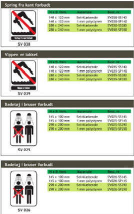 Badeland - Piktogrammer til enhver anvisning og lejlighed