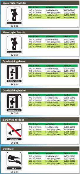 Badeland - Piktogrammer til enhver anvisning og lejlighed