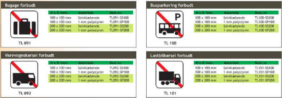 Landtransport - Piktogrammer til enhver anvisning og lejlighed