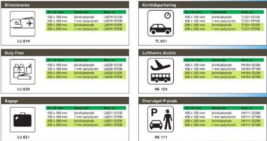 Luftfart - Piktogrammer til enhver anvisning og lejlighed
