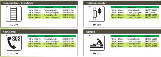 Redning og sundhed - Piktogrammer til enhver anvisning og lejlighed