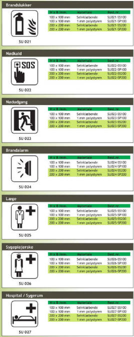 Redning og sundhed - Piktogrammer til enhver anvisning og lejlighed