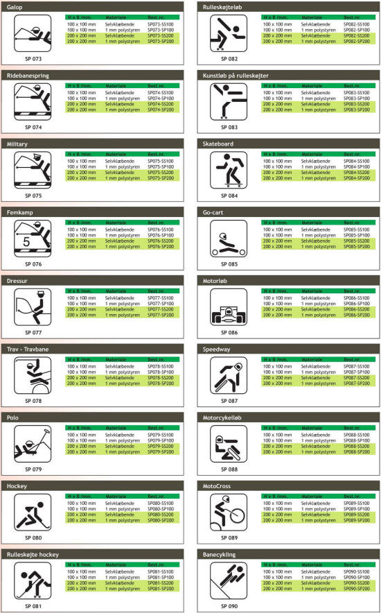 Sport - Piktogrammer til enhver anvisning og lejlighed