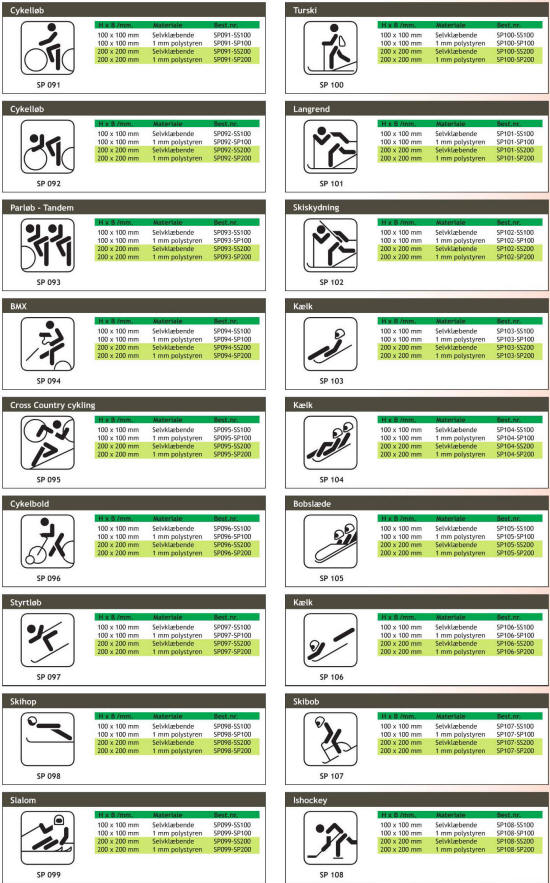 Sport - Piktogrammer til enhver anvisning og lejlighed