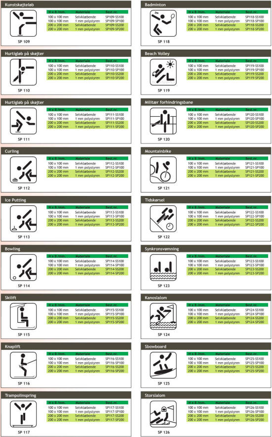 Sport - Piktogrammer til enhver anvisning og lejlighed