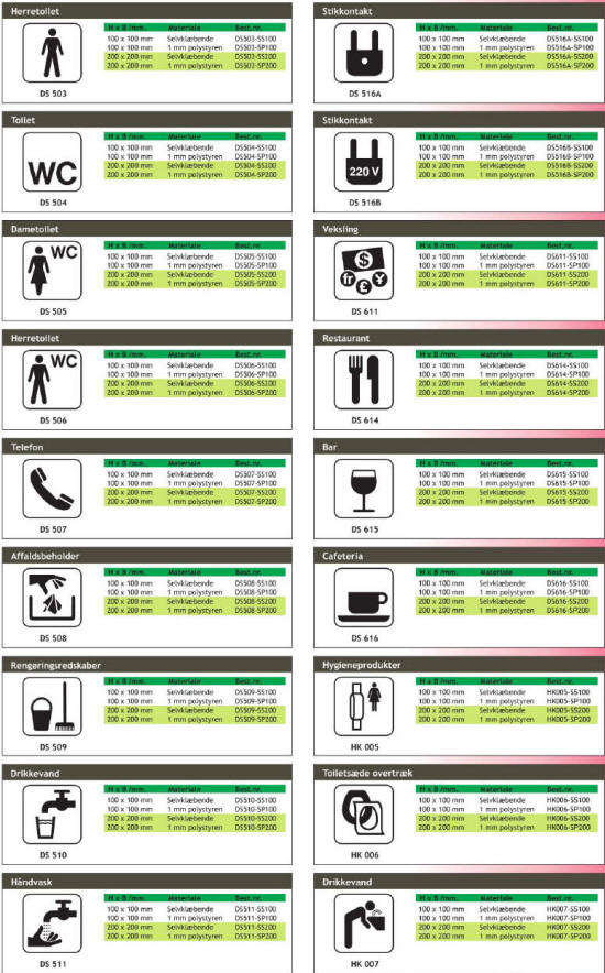 Søtransport - Piktogrammer til enhver anvisning og lejlighed