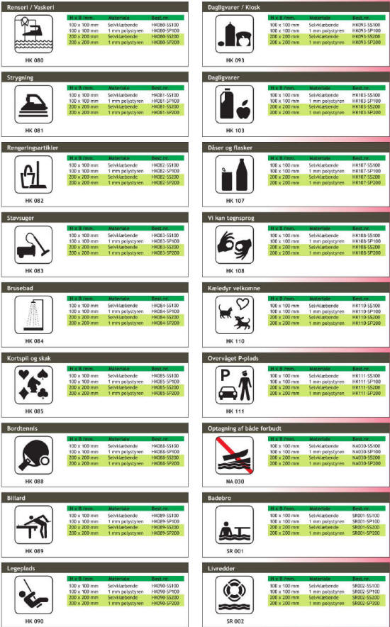 Søtransport - Piktogrammer til enhver anvisning og lejlighed