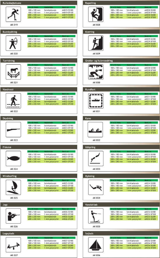 Aktiviteter - Piktogrammer til enhver anvisning og lejlighed