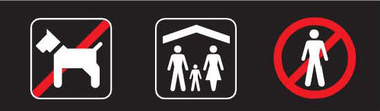 Her et par eksempler udført i standardversioner, til montering på bl.a. vinduer.