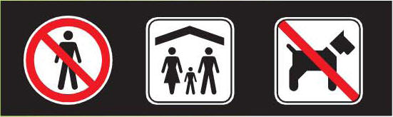 Her et par eksempler udført i standardversioner, til montering på bl.a. vinduer.